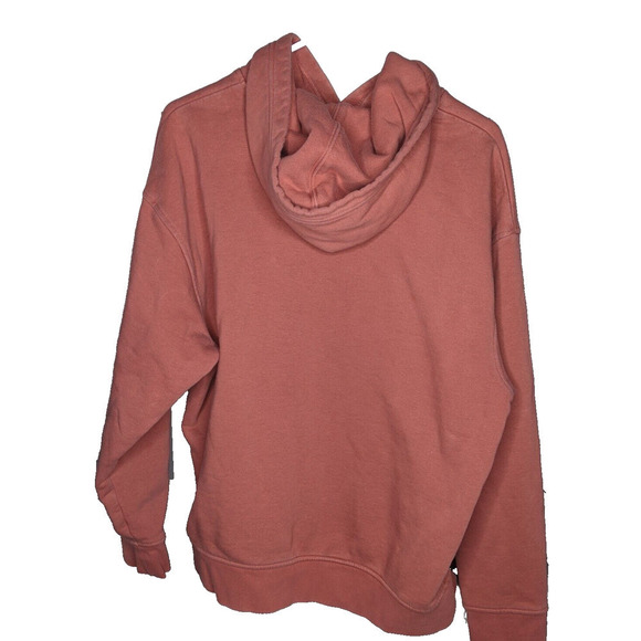 Vintage Levis LARGE Hoodie Unisex Rust Kangaroo Pocket No Drawstring RARE Design - Picture 3 of 6